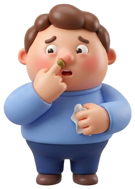 character picking nose